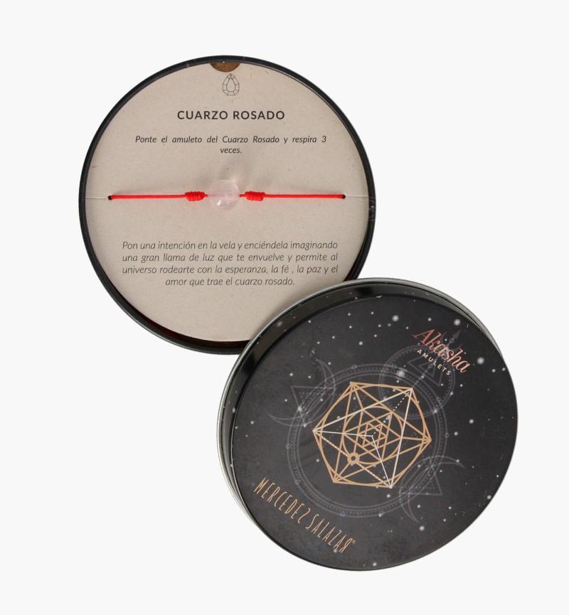 Set de Vela Miel y Cuarzo Rosado